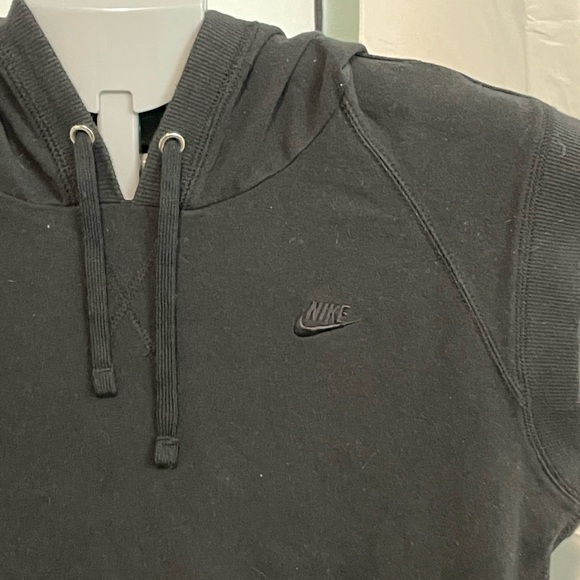 Nike Vintage Y2K Sleeveless‎ Hooded Sweatshirt Black Workout Size M - Picture 2 of 11